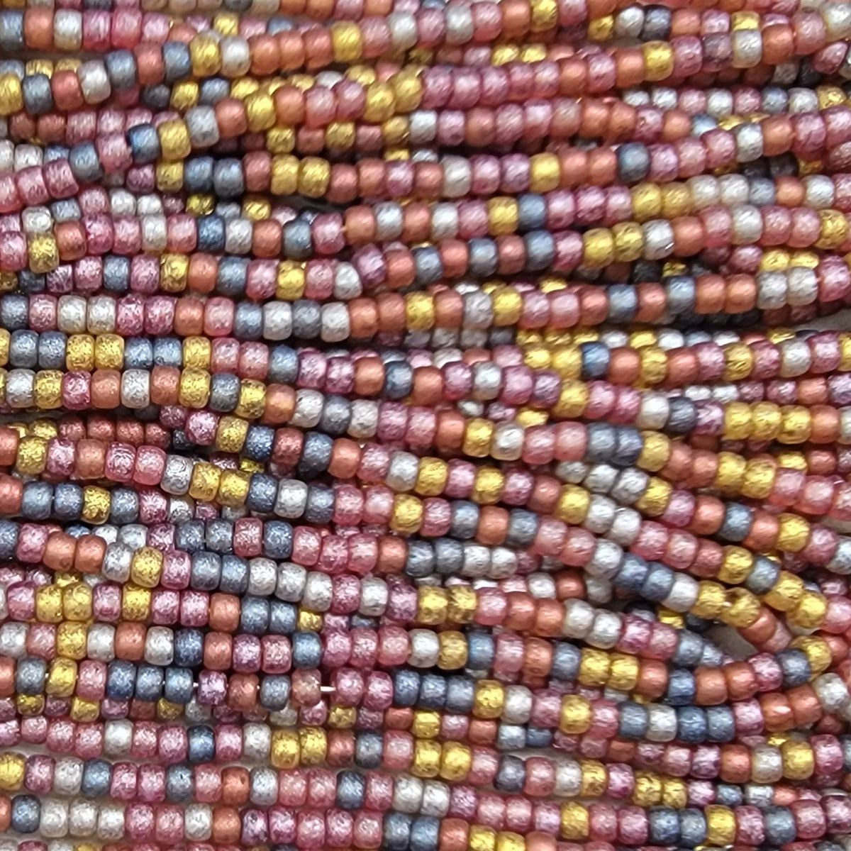 Czech Glass Seed Beads 6/0 Terra Marble Look  SPECKLE BLACK & WHITE   strands