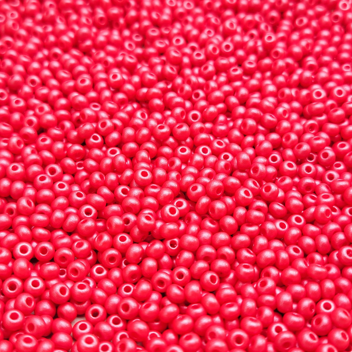 6/0 Matte Opaque Light Red Czech Glass Seed Beads 20 Grams (6CS315