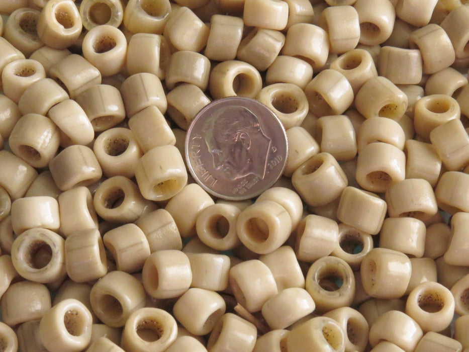 9mm (4mm Hole) Opaque Aged Ivory Vintage Italian Murano Glass Seed Beads 20  Grams (AS27) freeshipping - Beads and Babble