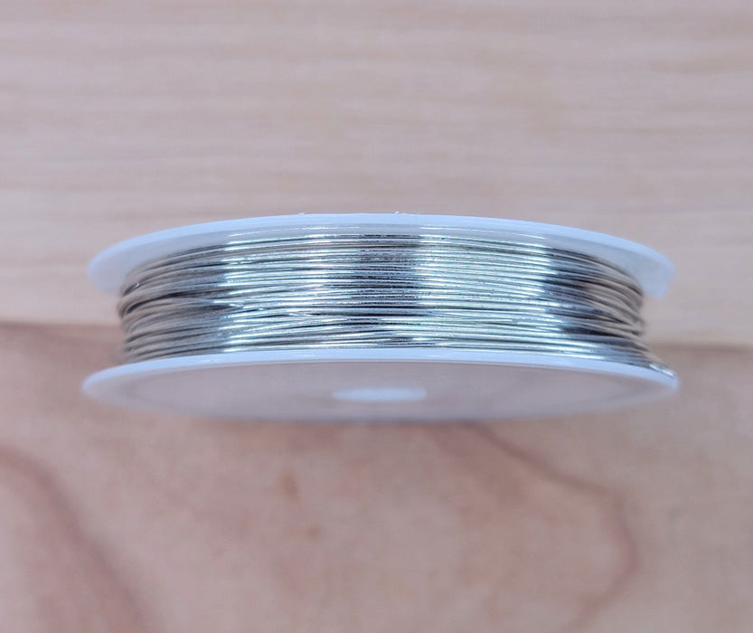 Silver - Copper Core 22 Gauge (0.60mm) Jewelry Wire - 25 Foot Spool  (WIRE03) freeshipping - Beads and Babble